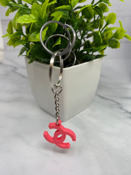 Chanel logo keychain